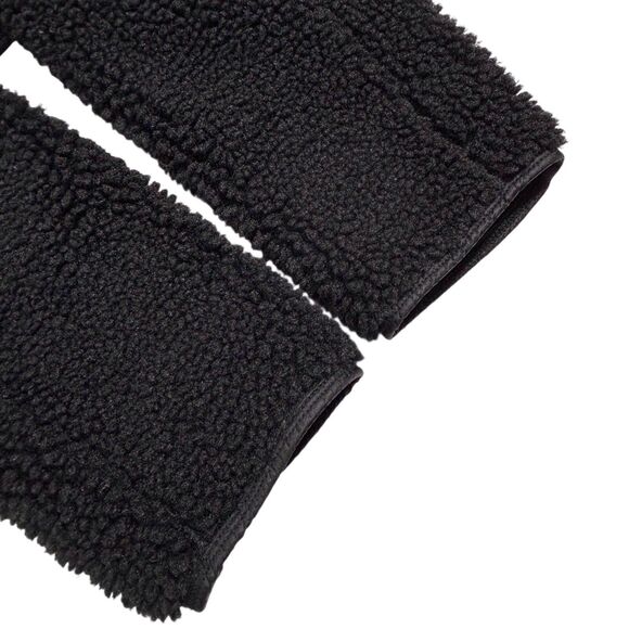 Athleta Cozy Sherpa Snap Sweatshirt Jacket Black Deep Pile Womens XS Teddy Bear - Picture 8 of 14